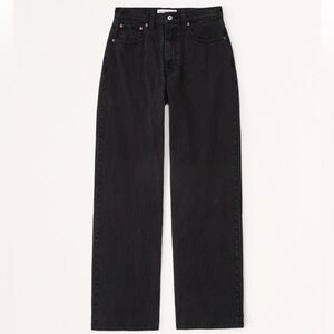 Abercrombie & Fitch Black High Rise Loose Jeans